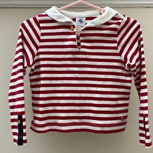 Petit Bateau Long-Sleeve Striped Red Size 4T